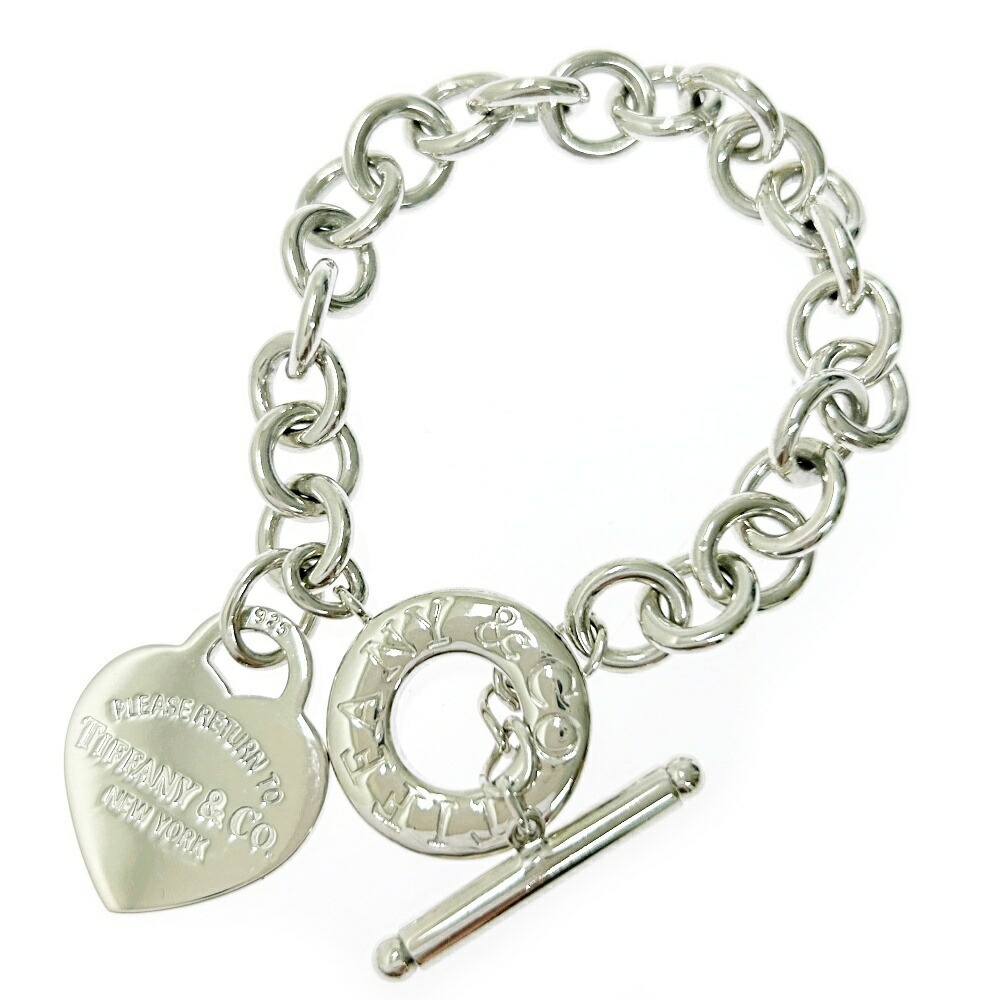 TIFFANY Co Silver Return to Tiffany Heart Toggle Bracelet